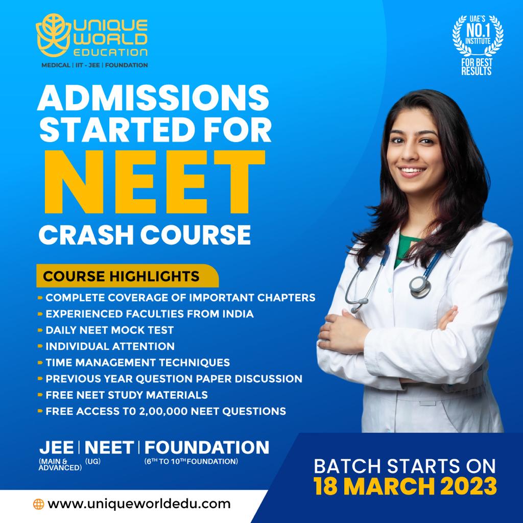 NEET Crash Course in Dubai | NEET Crash Course in UAE | Unique World Education